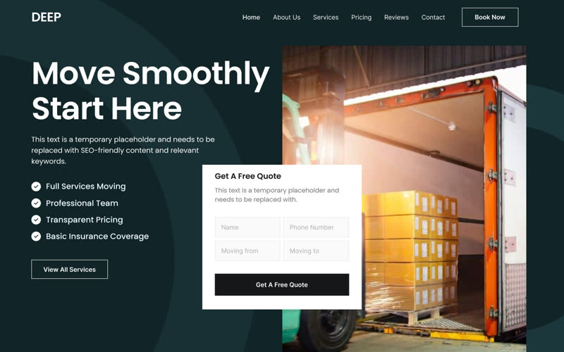 Moving & Relocation Company, Lead-generation website