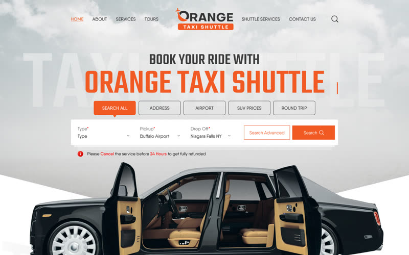 Executive Taxi Shuttle, Booking website