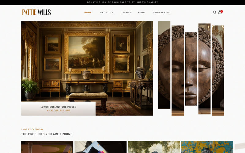Fine Art Gallery, Portfolio website