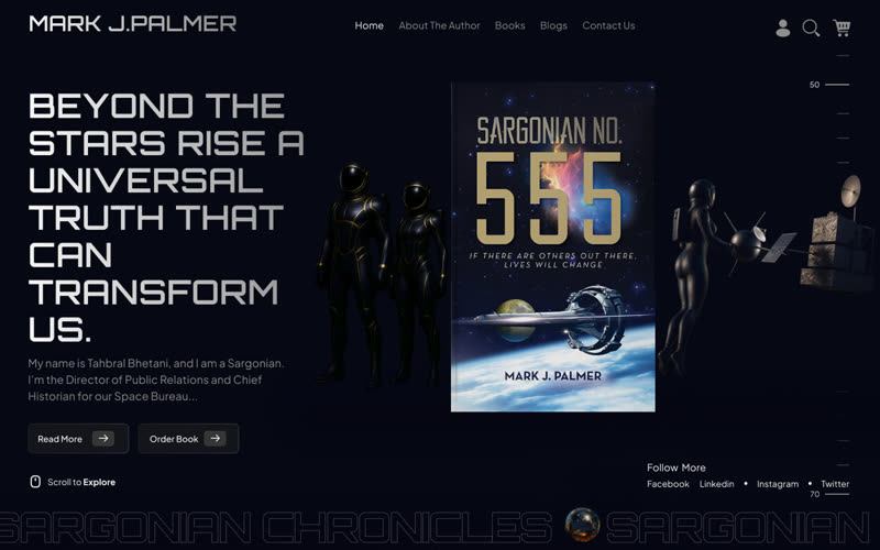 Sci-Fi Author Website, Author platform
