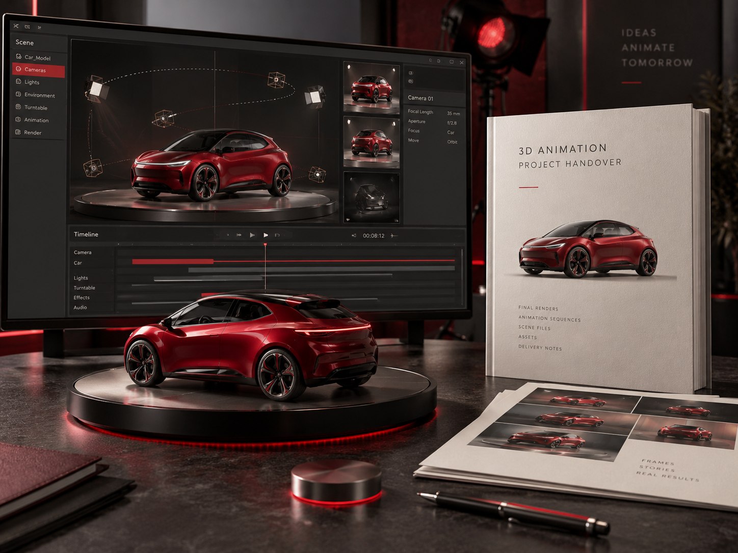 Quality review and delivery concept for 3d animation