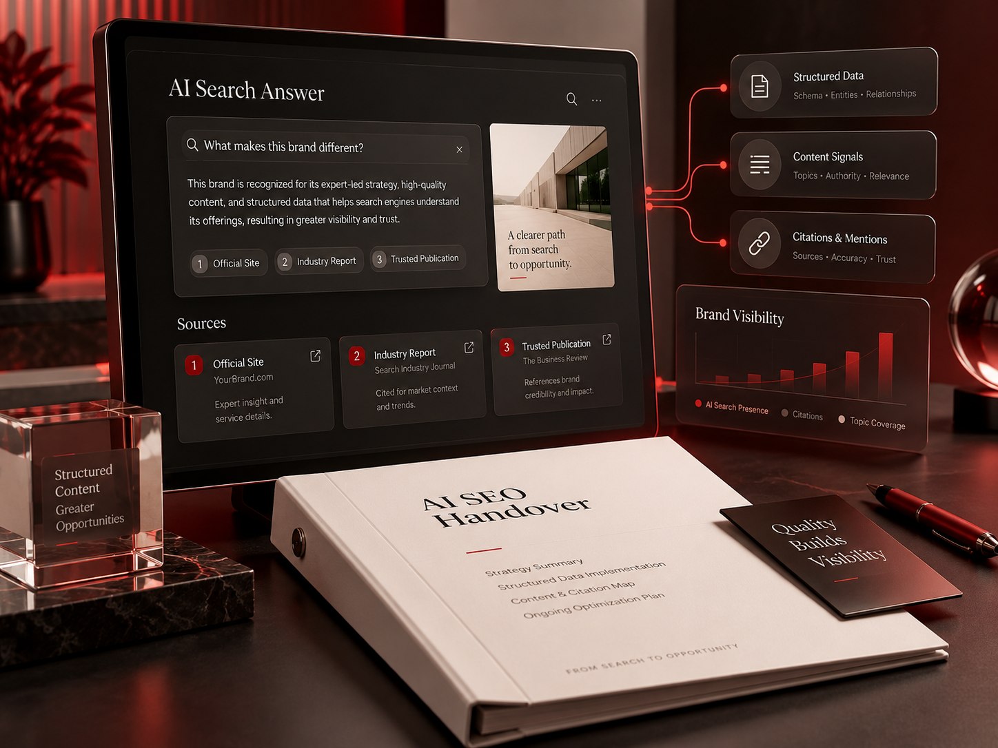 Quality review and delivery concept for ai seo