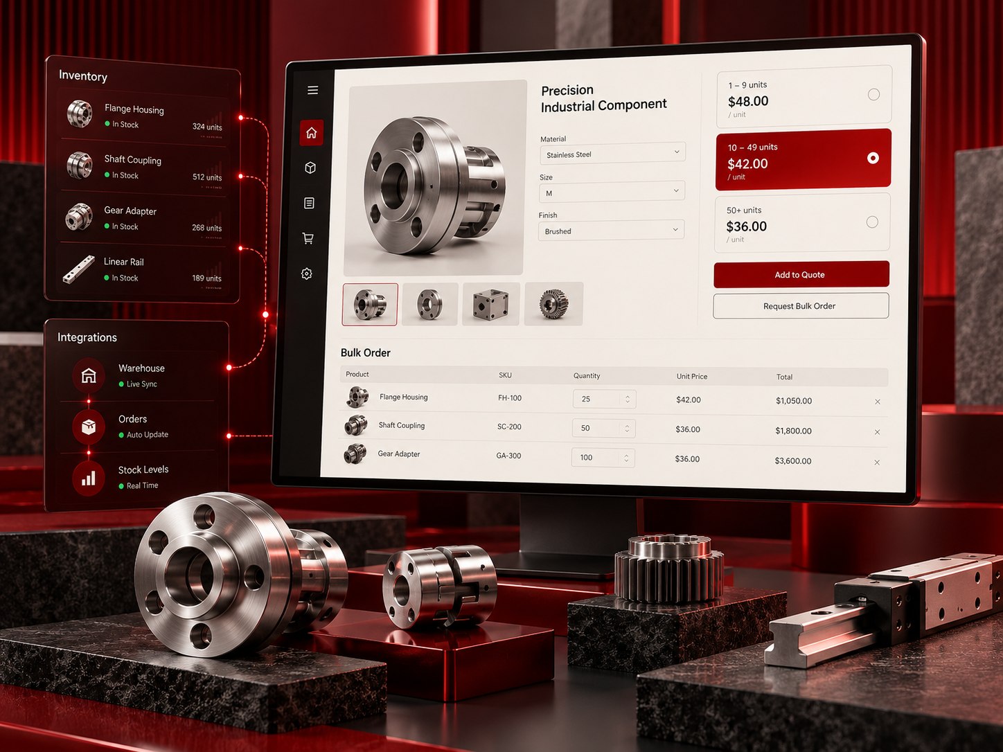 B2B ecommerce catalogue, bulk ordering and inventory integration