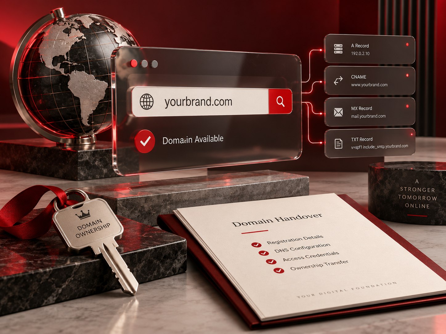 Quality review and delivery concept for domain registration