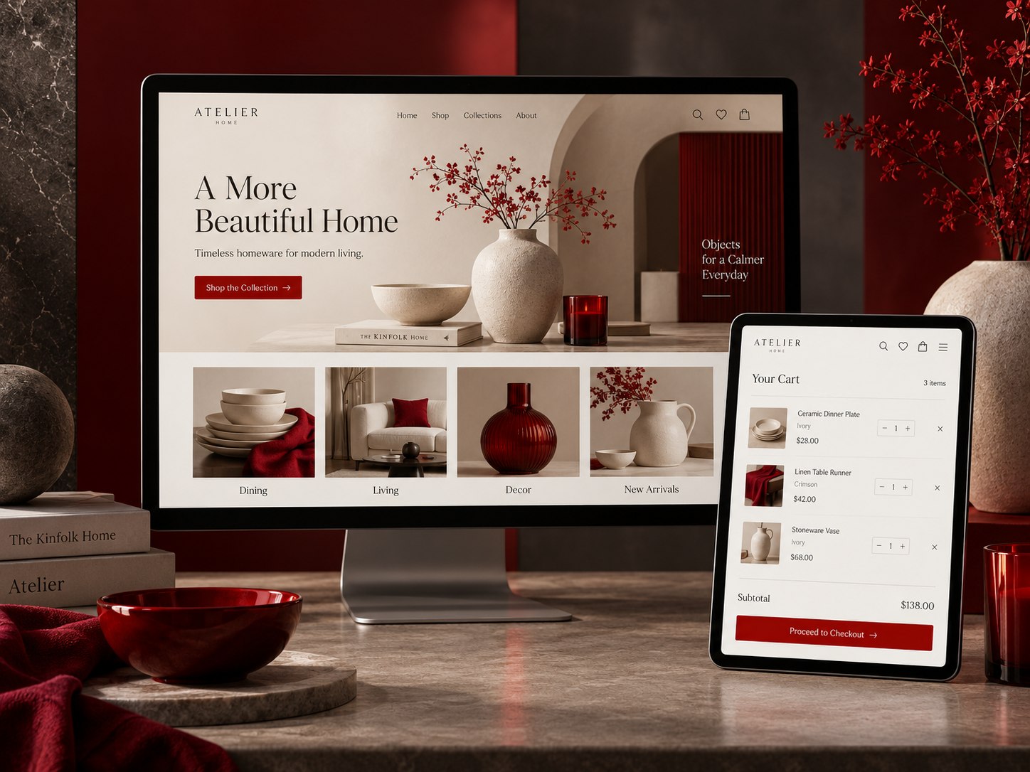 Ecommerce homeware storefront concept