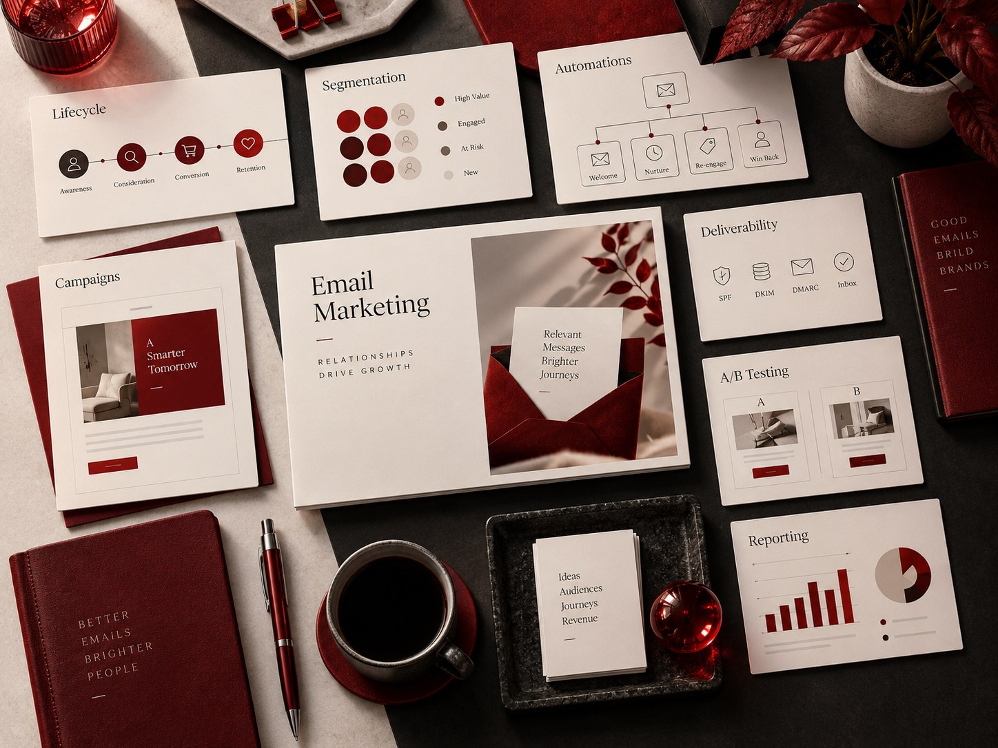 Concept deliverables and workflow for email marketing