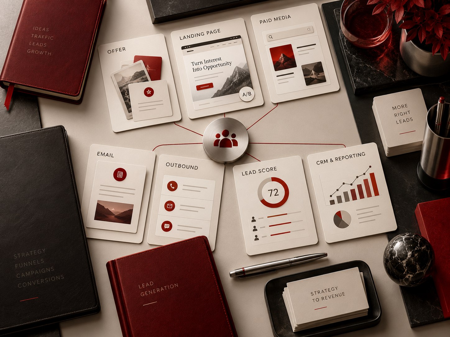 Concept deliverables and workflow for lead generation