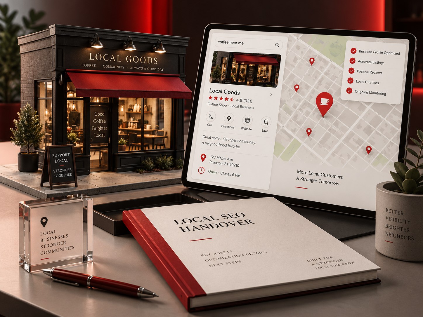 Quality review and delivery concept for local seo