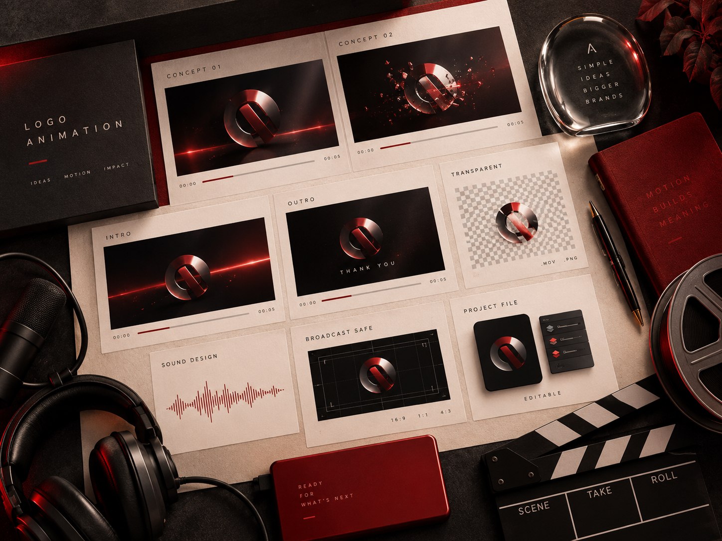 Concept deliverables and workflow for logo animation