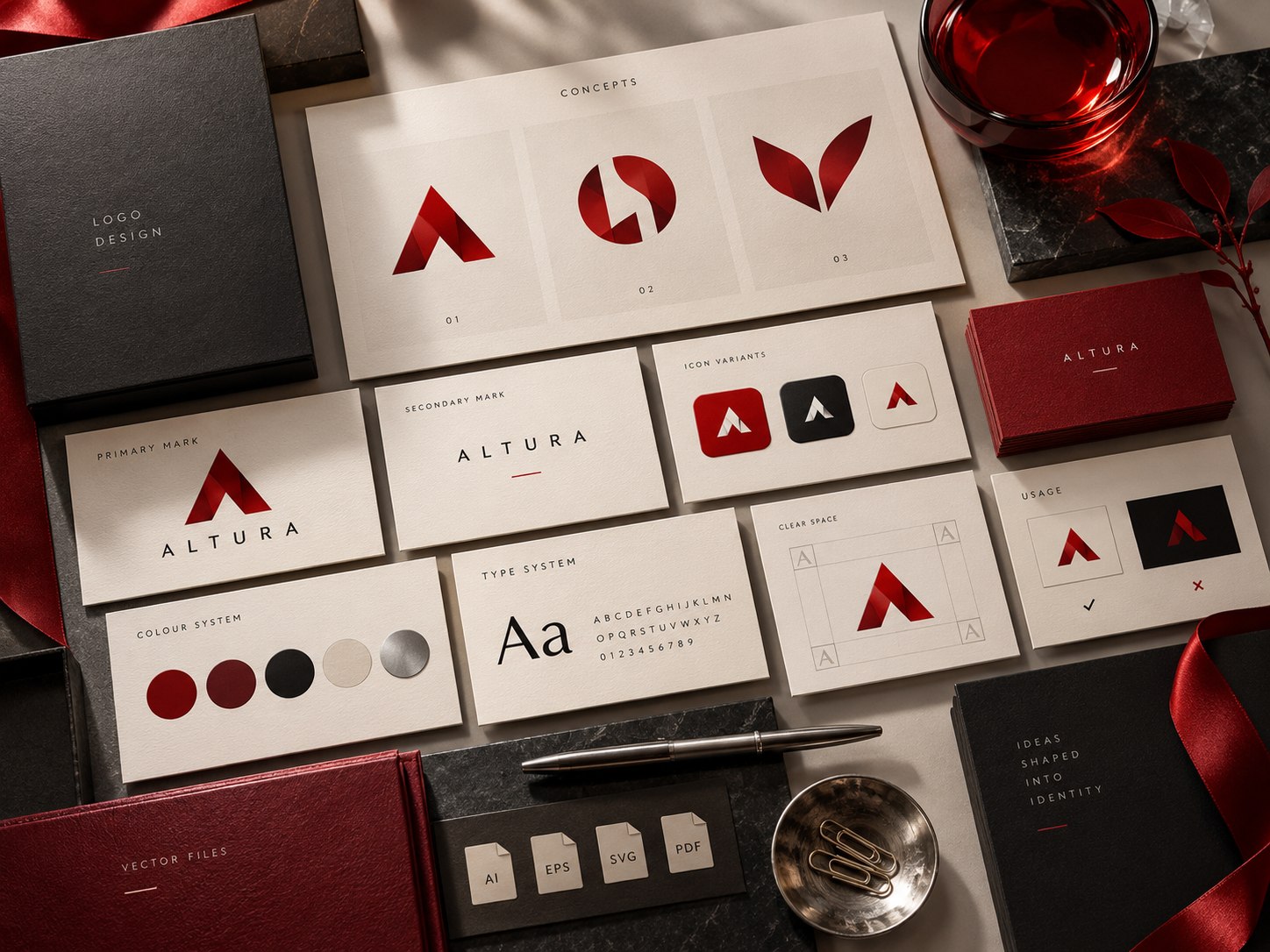 Concept deliverables and workflow for logo design
