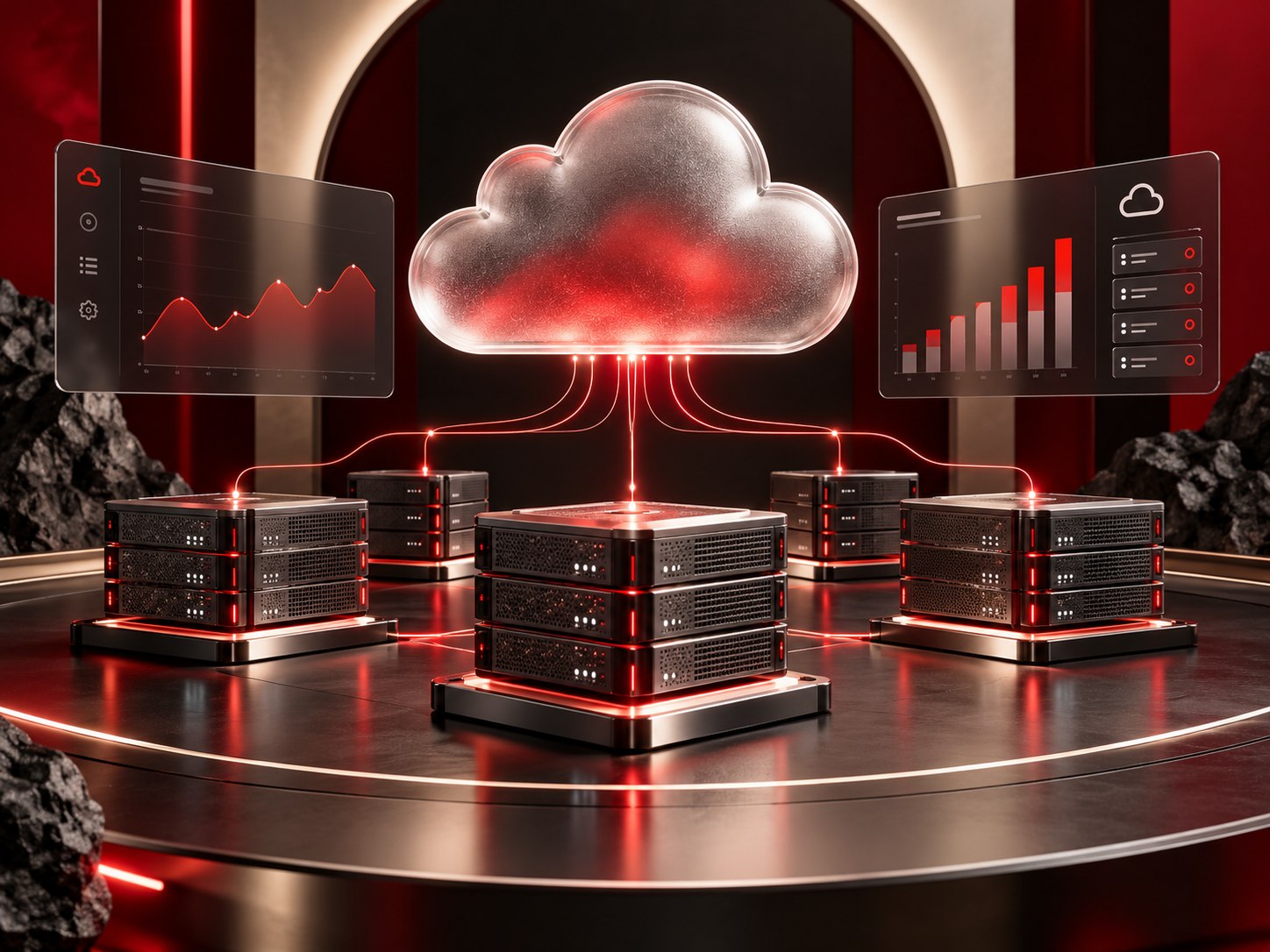 Managed cloud infrastructure with monitoring and scaling