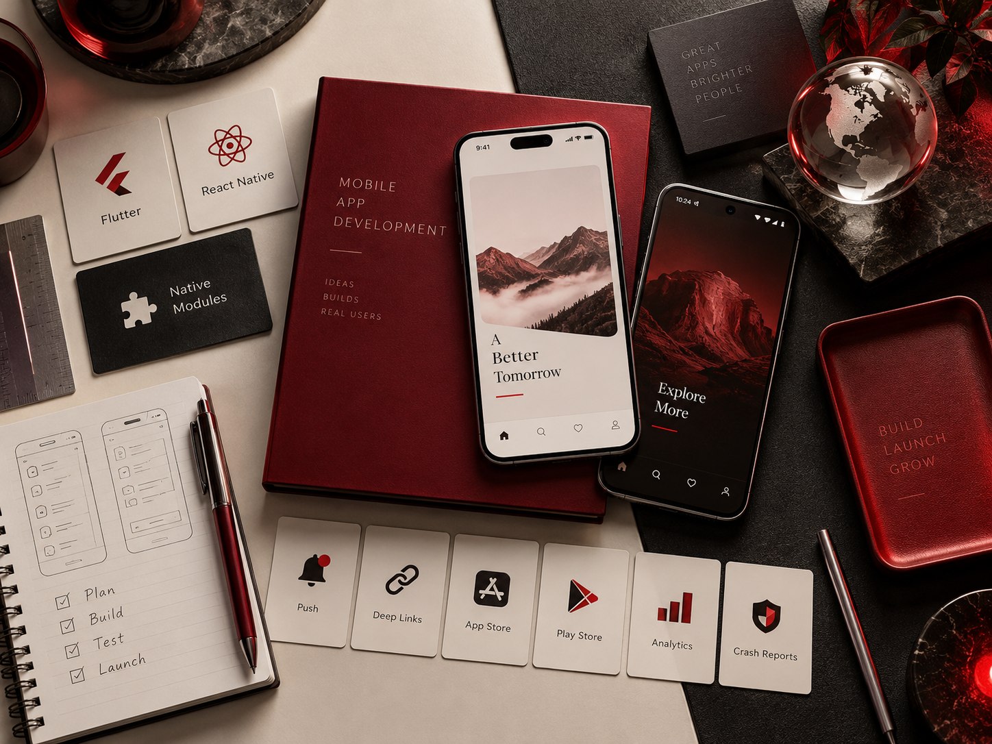 Concept deliverables and workflow for mobile app development
