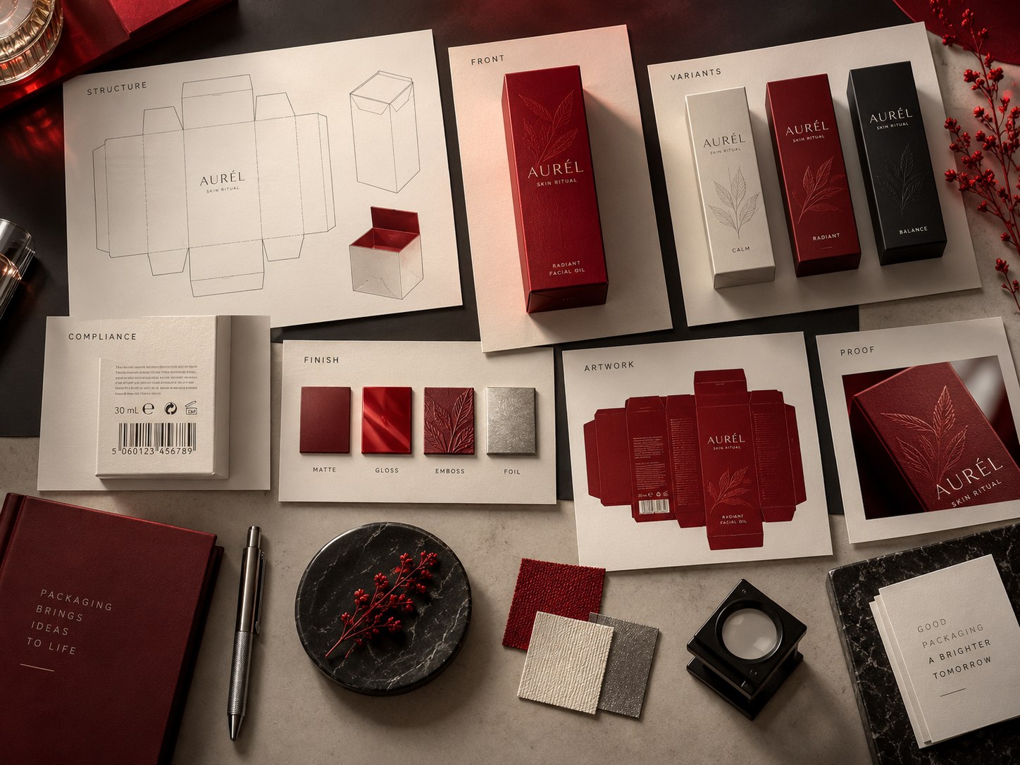Concept deliverables and workflow for packaging label design