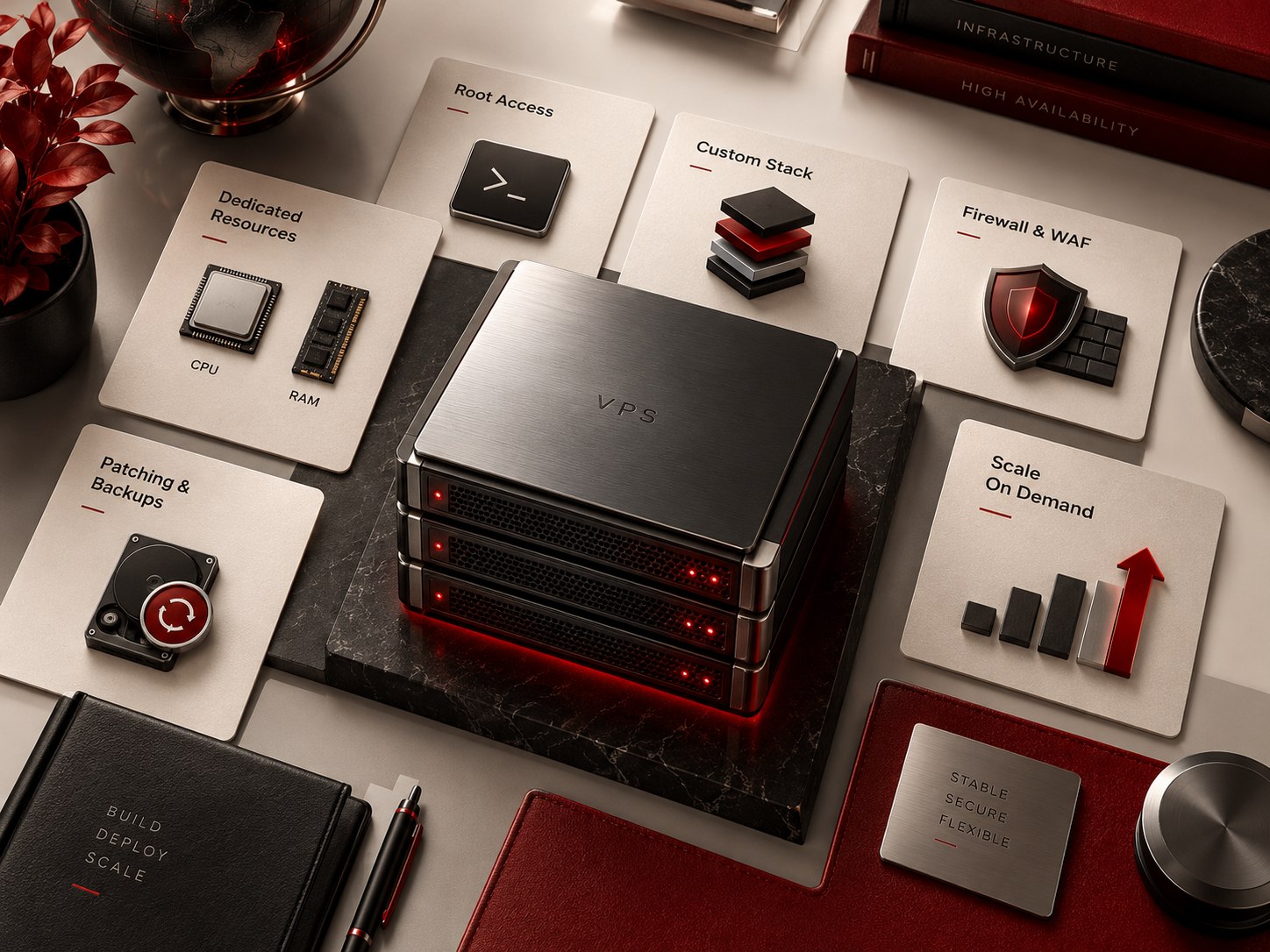 Concept deliverables and workflow for vps hosting