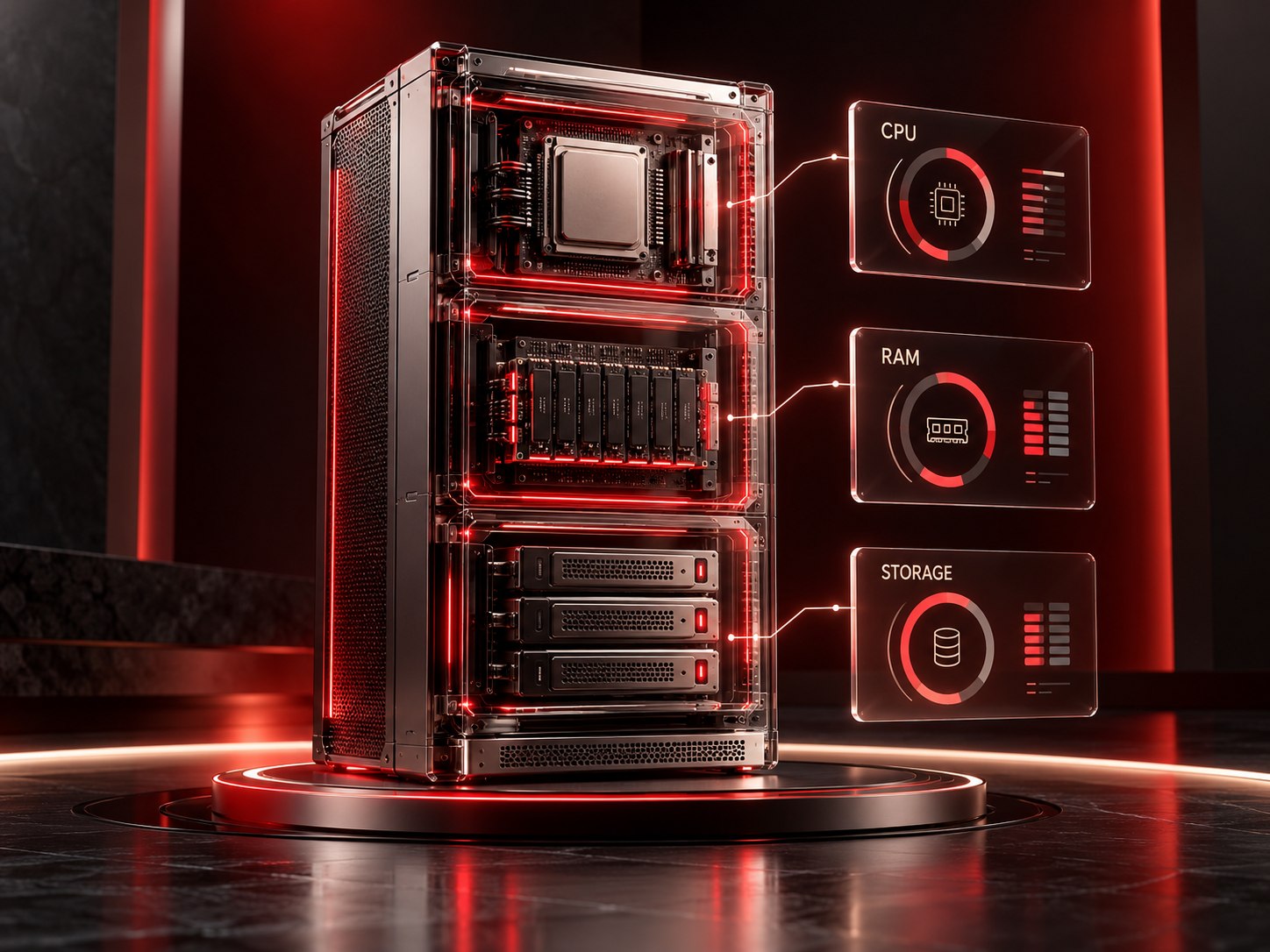 Virtual private server with dedicated resource allocation