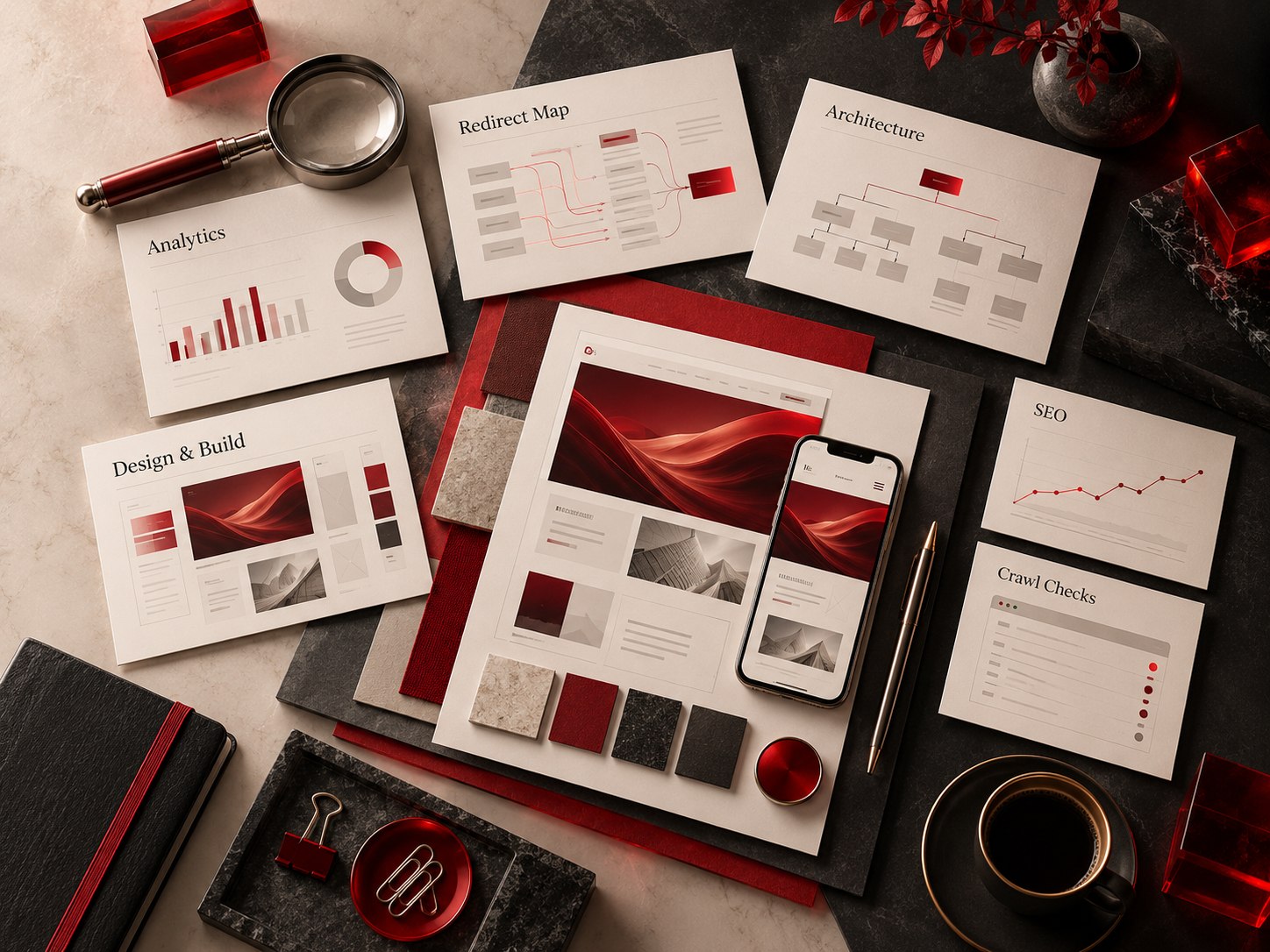 Concept deliverables and workflow for website redesign